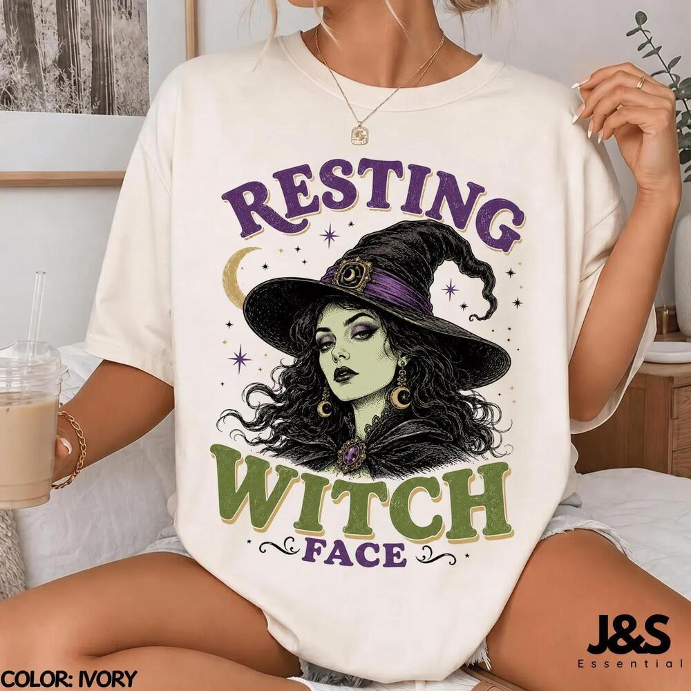 Resting Witch Face Tshirt, Funny Witch Halloween Shirt, Witch